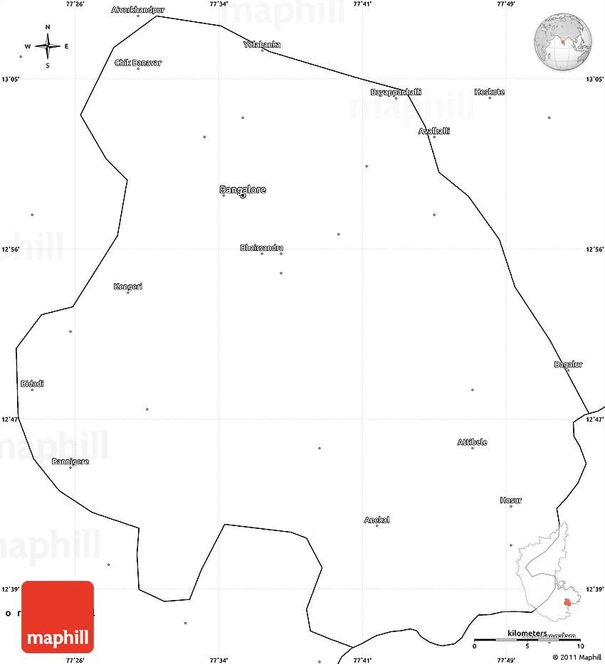 Plan, xəritə Bangalore