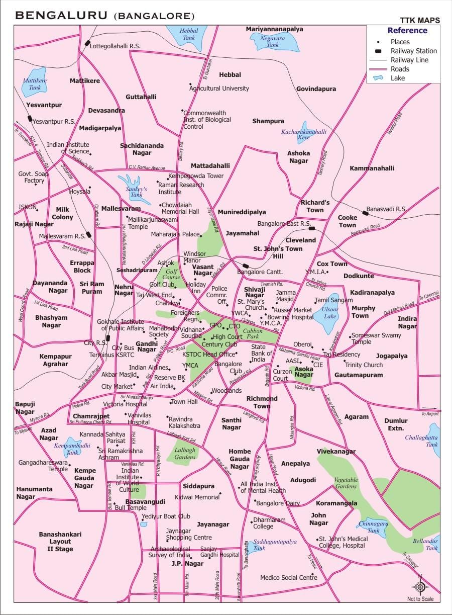 Bangalore xəritədə