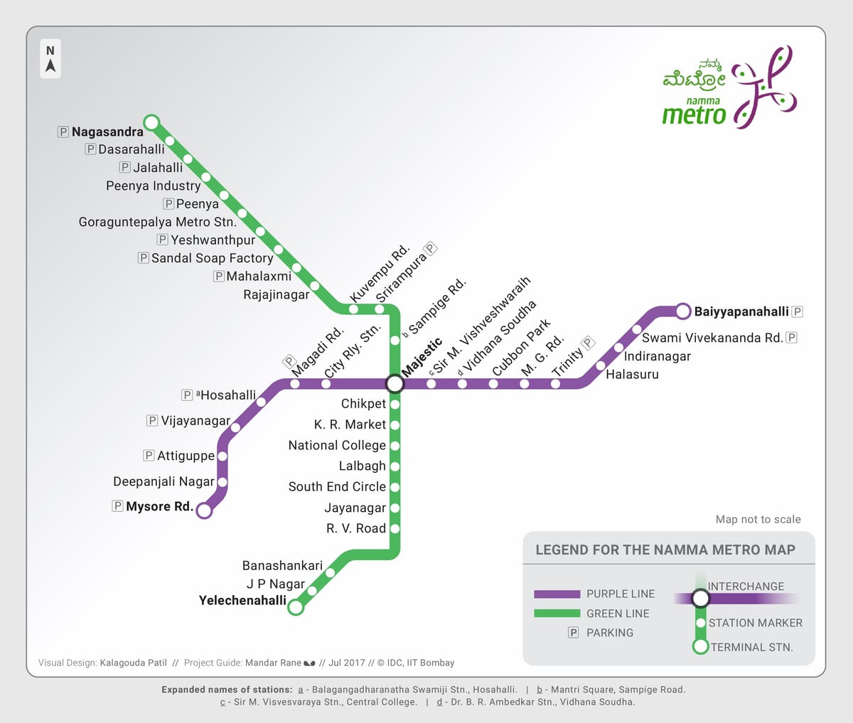metro marşrut xəritəsi, Bangalore