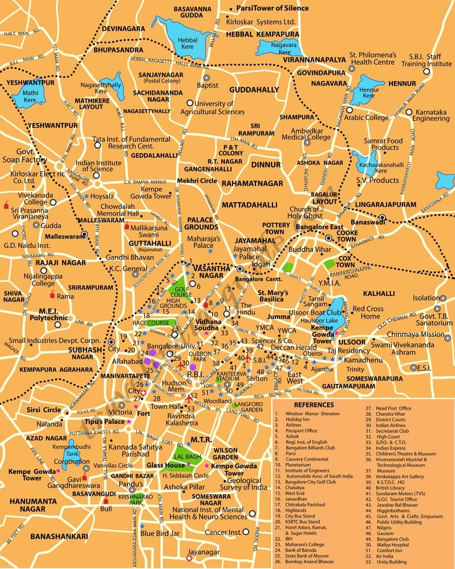 Bangalore xəritədə